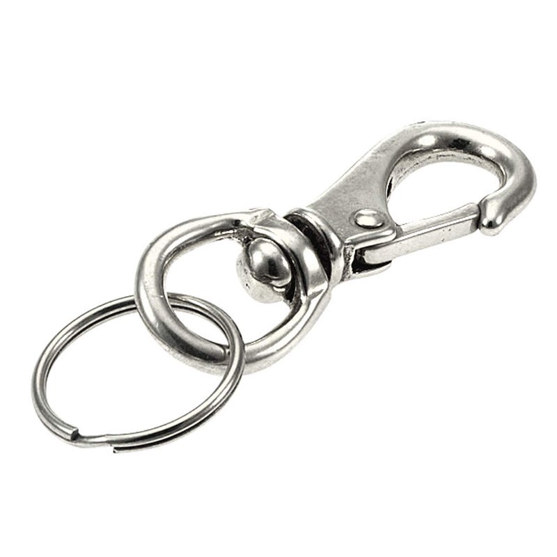 Lucky Line 3-1/4" Heavy-Duty Boat Snap, Nickel-Plated Zinc with 1-1/2" Split Key Ring(44701) - Image 1